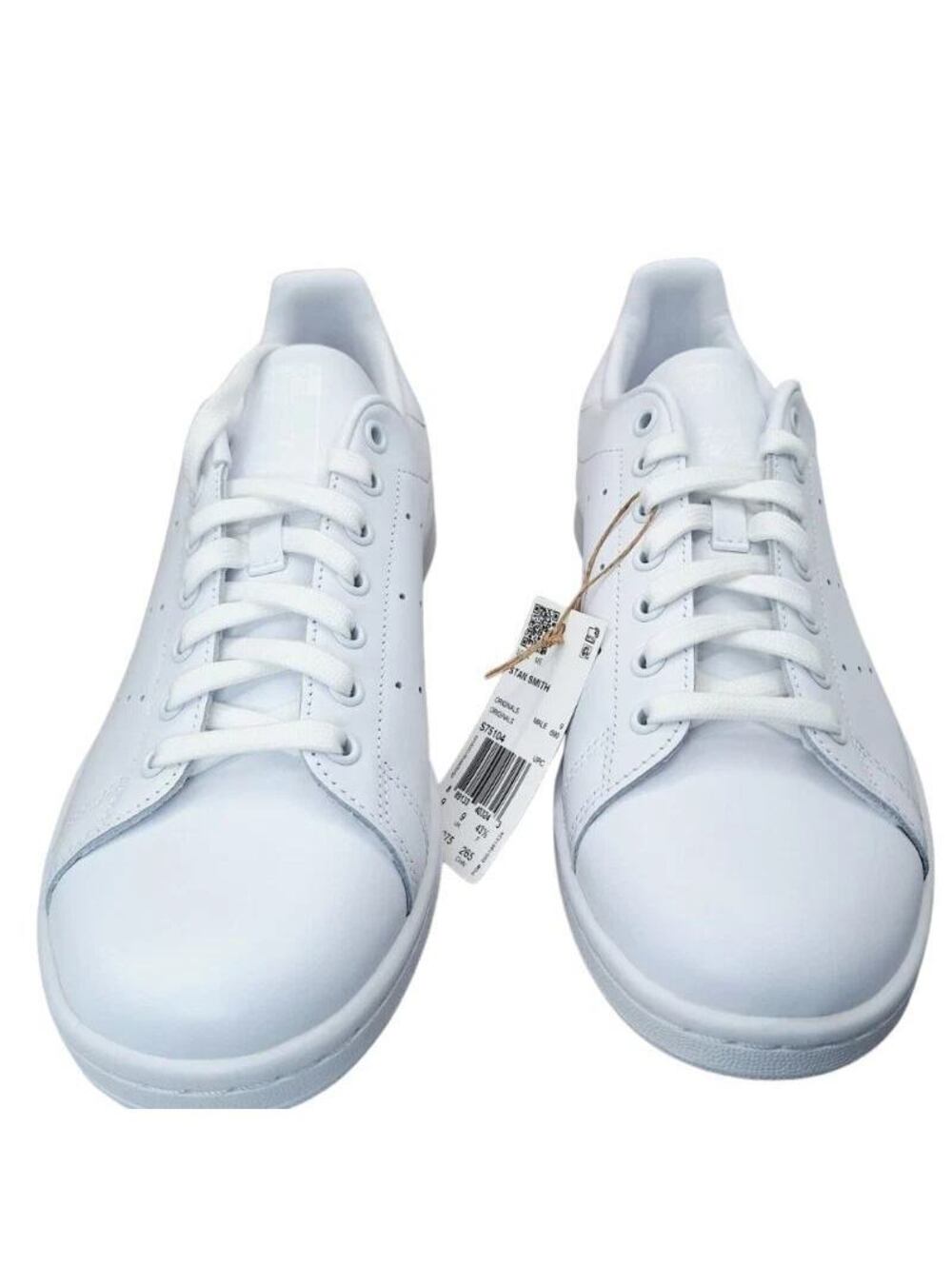 adidas Stan Smith Leather Sneakers Triple White S75104 Mens Size 6.5